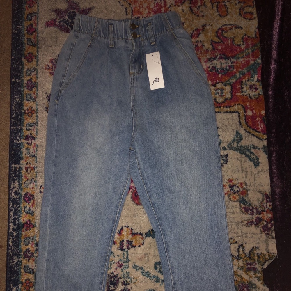 Blue mom jeans